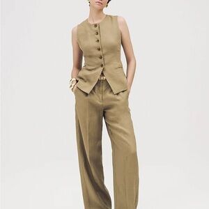 J. Crew Essential Wide Leg Pants- Green New with Tag